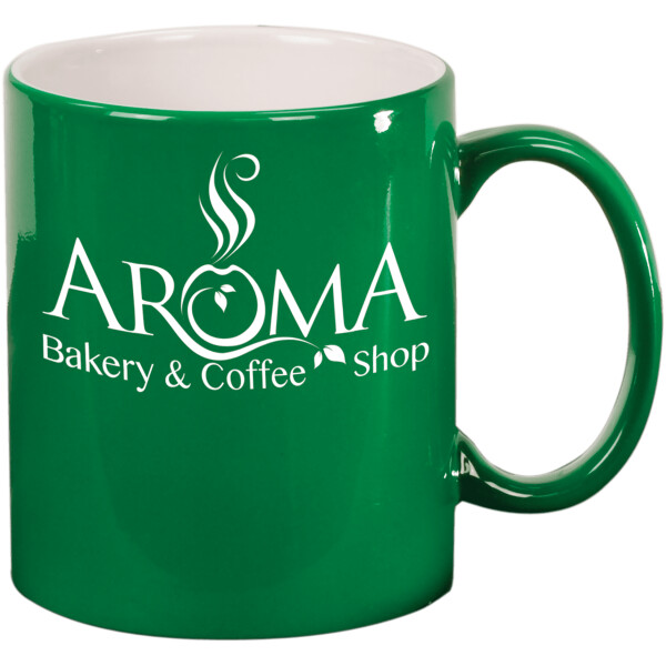 11 oz. Round Ceramic Mug (Various Colors)