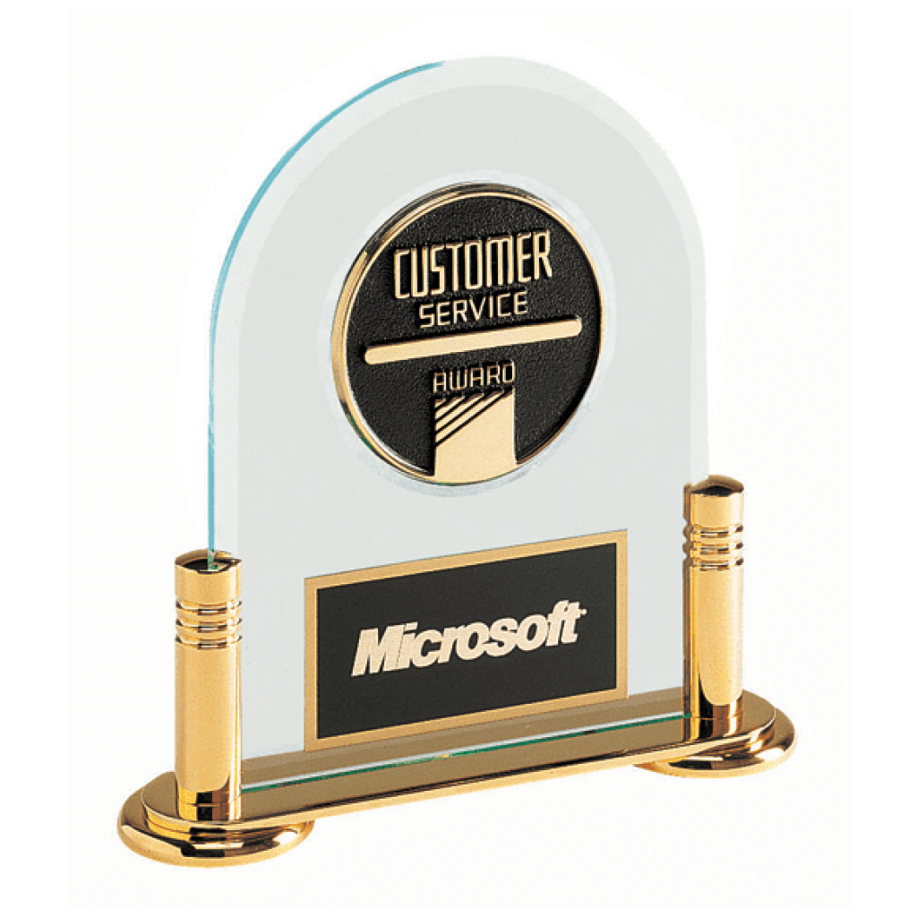 Acrylic Award with Brass Base