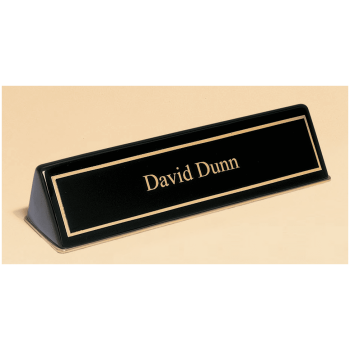 Black Stained Piano Finish Nameplate.