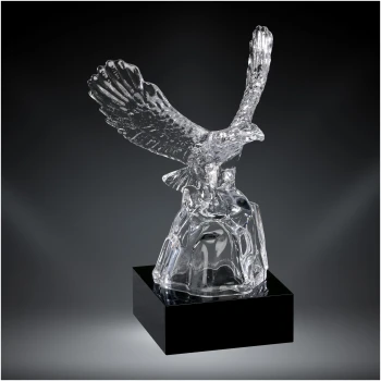 Crystal Eagle on Black Crystal Base