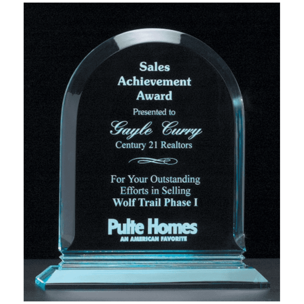 Arch Series Acrylic Award on Acrylic Base.