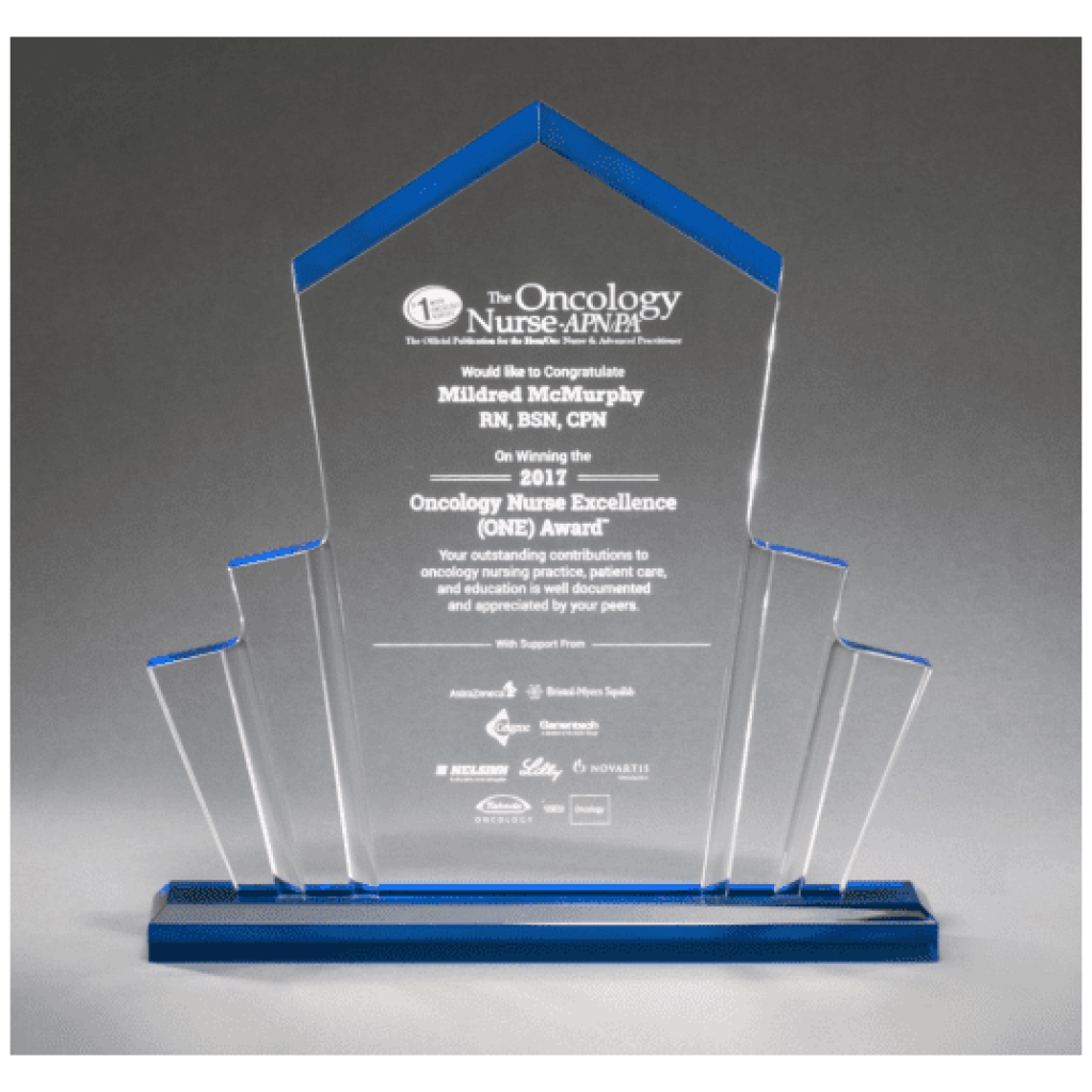 Tower Spotlight Acrylic with Blue Accent