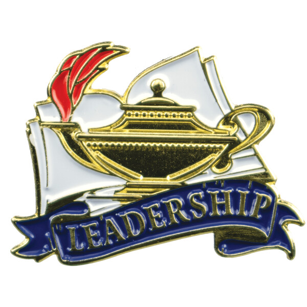 1-1/8" Bright Gold Educational Leadership Lapel Pin
