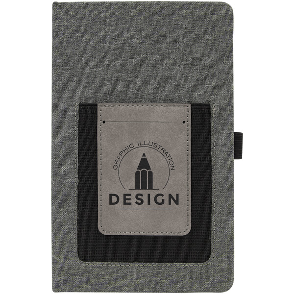 Journal with Leatherette Phone Pouch
