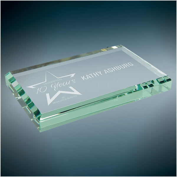 Jade Glass Paperweight