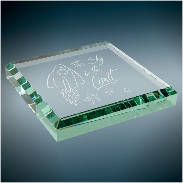 Jade Glass Paperweight