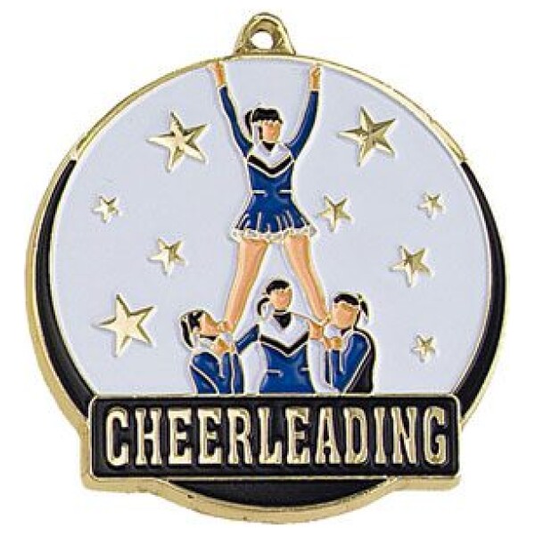 Bright Gold Cheerleader High Tech Medallion (2")