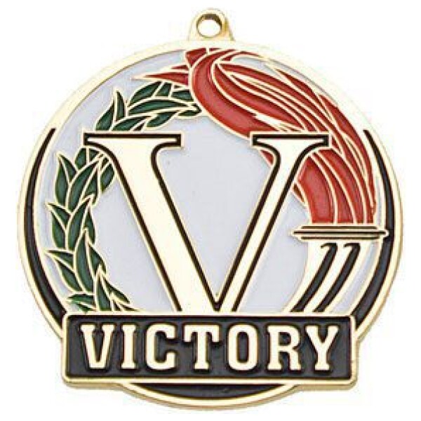 Bright Gold Victory High Tech Medallion (2")