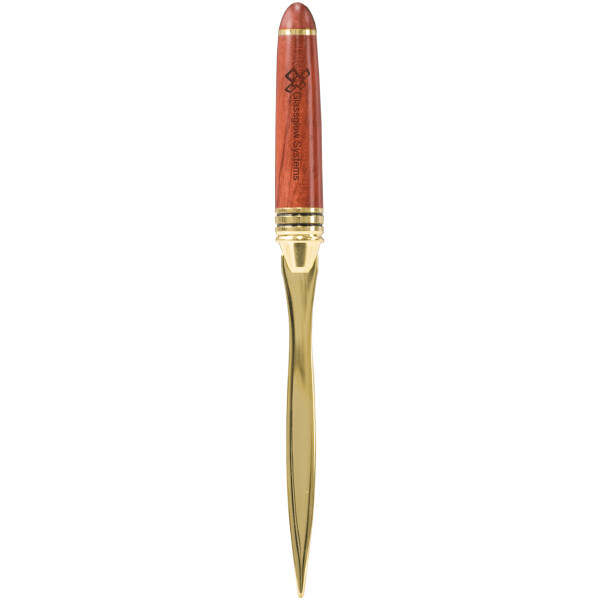 Rosewood Finish & Gold Letter Opener