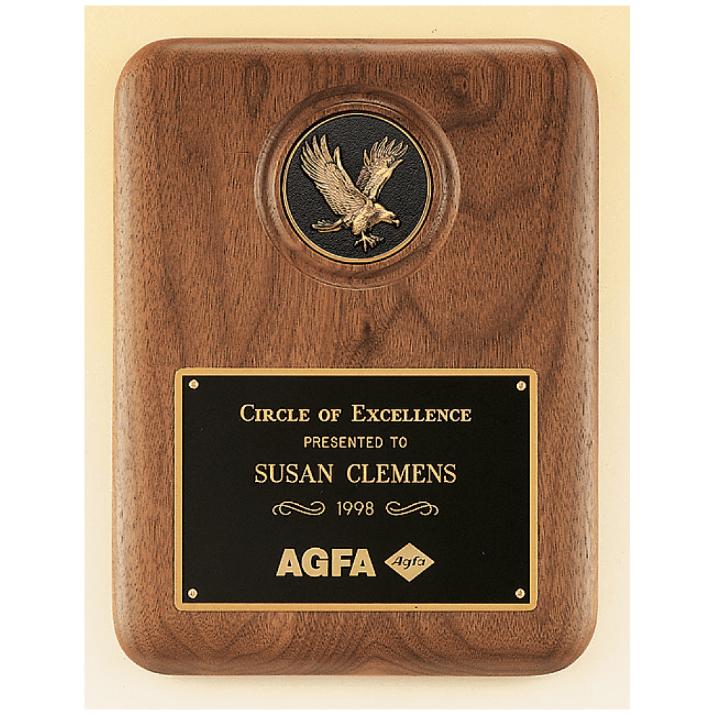 American Walnut Plaque with Eagle Medallion