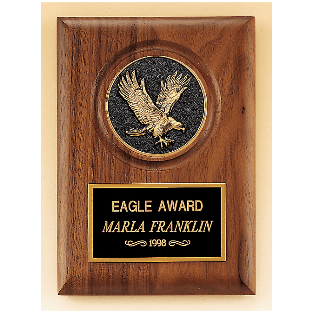 American Walnut Plaque with Eagle Casting
