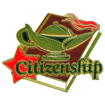 Gold Citizenship Lapel Pin (1-1/4")