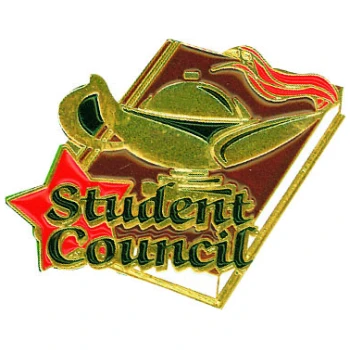 Gold Student Council Lapel Pin (1-1/4")