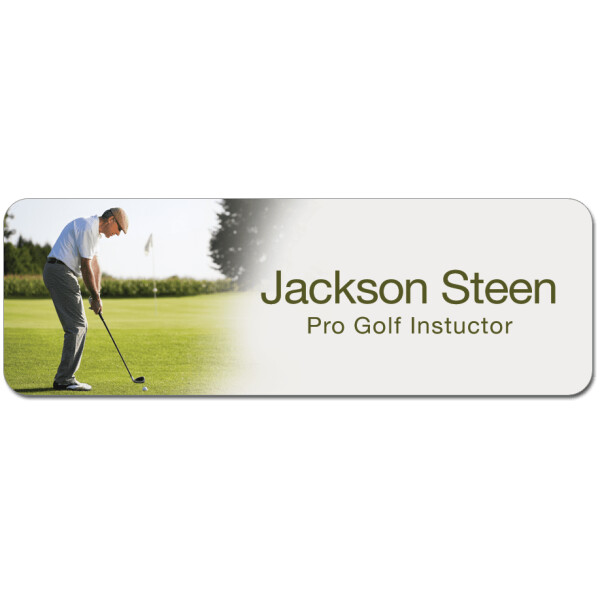 Rectangle Plastic Name Badge