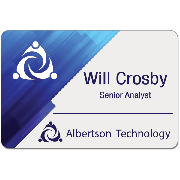 Rectangle Plastic Name Badge