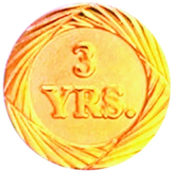 Bright Gold 3 Year Service Lapel Pin
