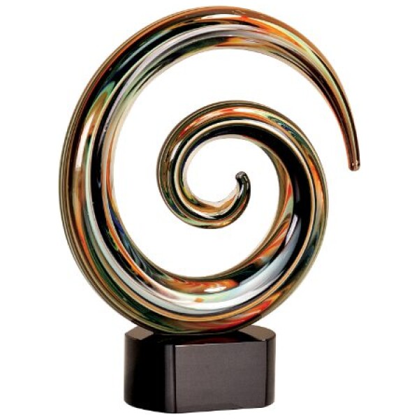 Colored Spiral Art Glass