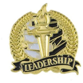 1-1/8" Bright Gold Academic Leadership Lapel Pin