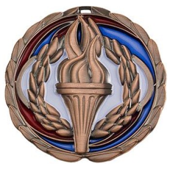 Antique Victory Bronze Color Epoxy Medallion (2-1/2")