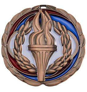 Antique Victory Bronze Color Epoxy Medallion (2-1/2")