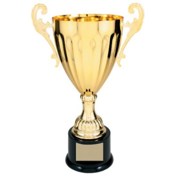 13 1/4" Gold Completed Metal Cup Trophy