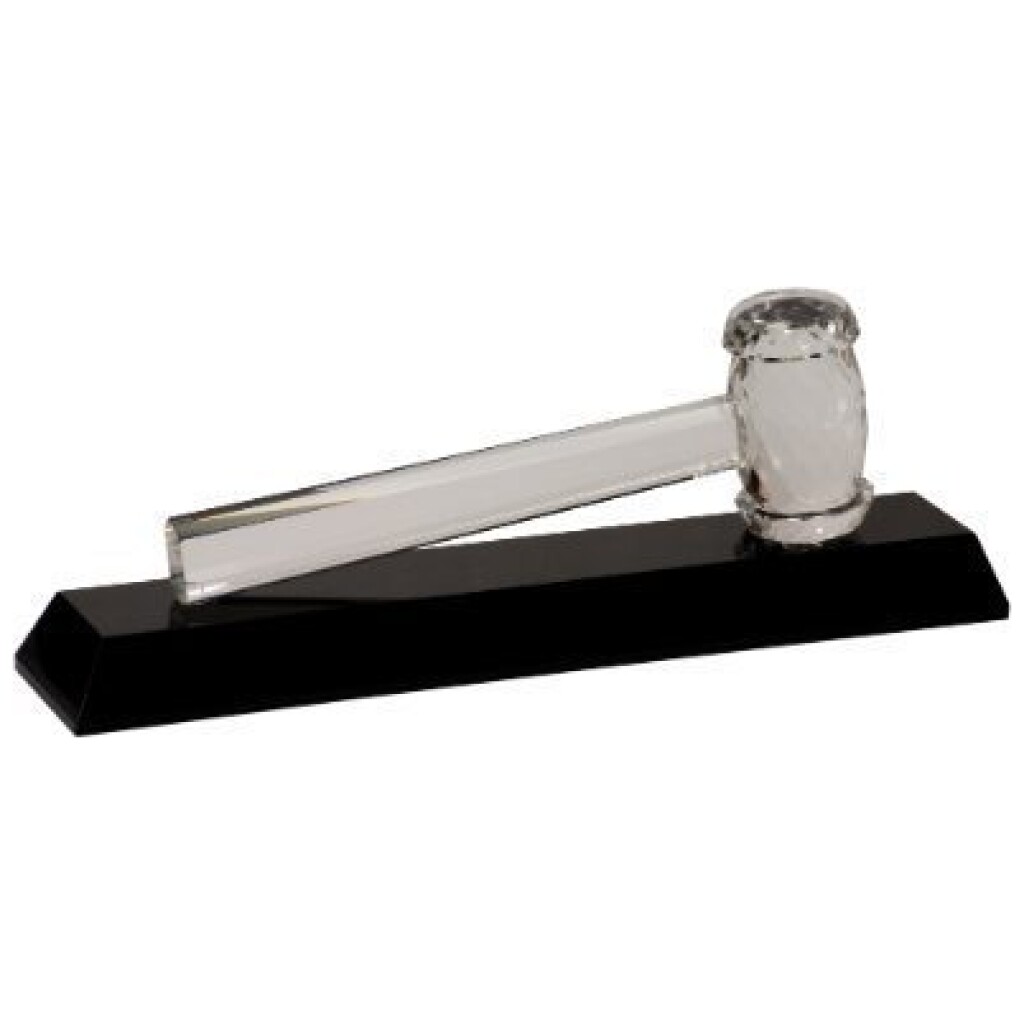 Crystal Gavel on a Black Crystal Base