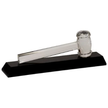 Crystal Gavel on a Black Crystal Base