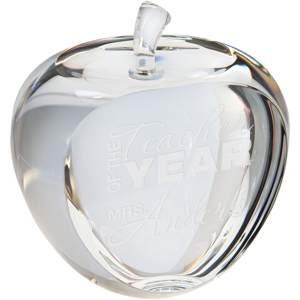 Crystal Apple with Flat Face