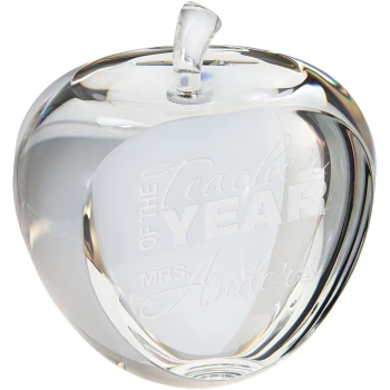 Crystal Apple with Flat Face