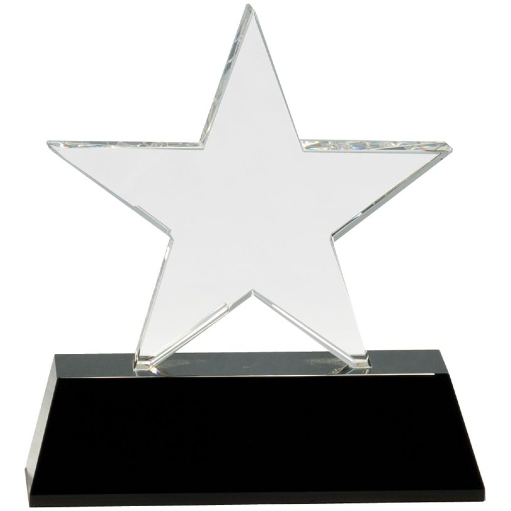 6 3/4" Premier Crystal Star on a Black Crystal Base