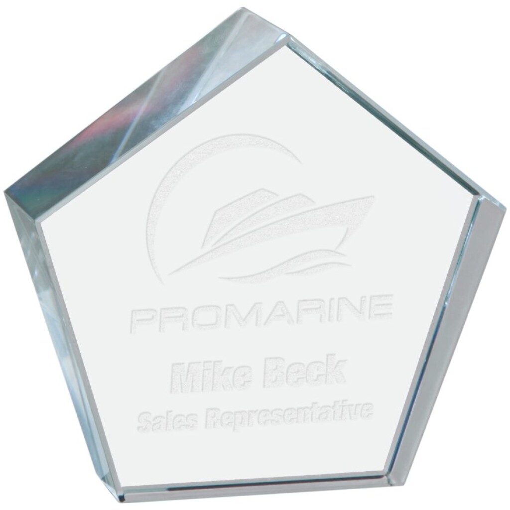 Crystal Pentagon Paperweight