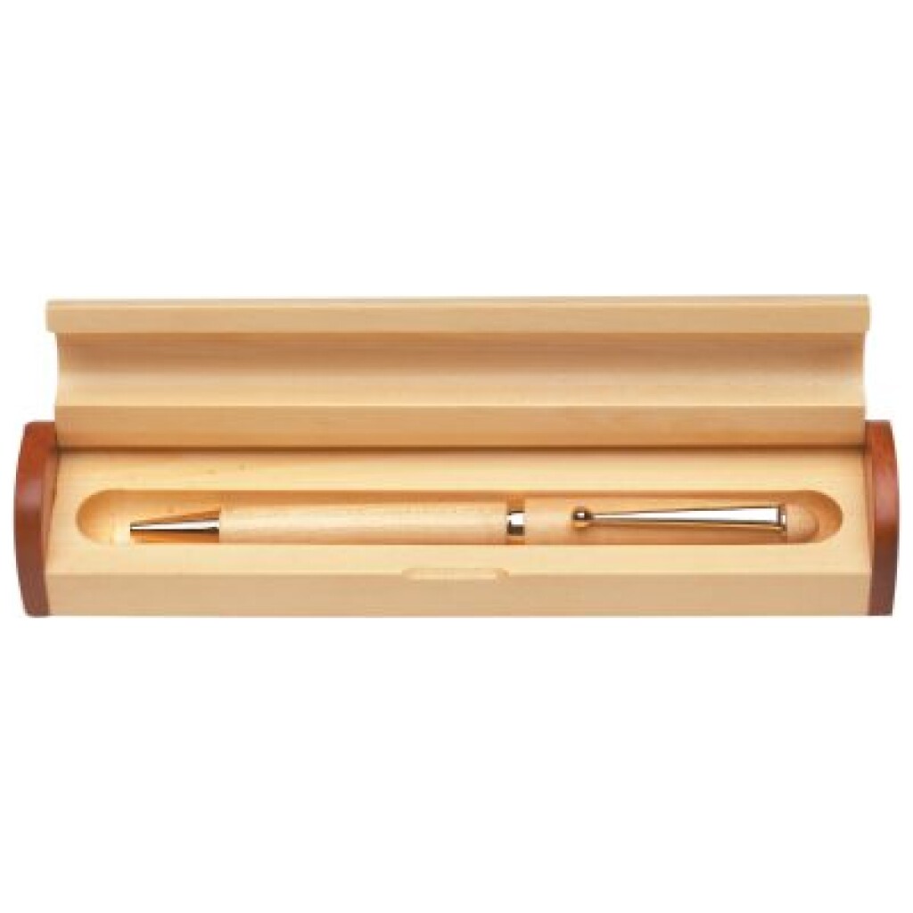 Maple Single Pen & Pencil Case with Rosewood Finish Trim