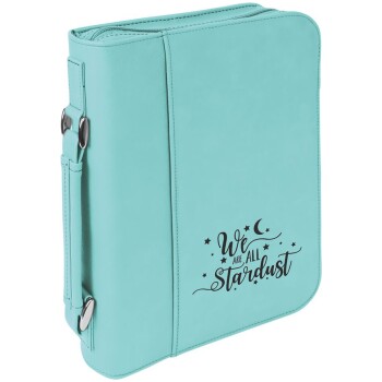 Leatherette Book and Bible Cover with Zipper & Handle (2 Sizes, 10 Colors)
