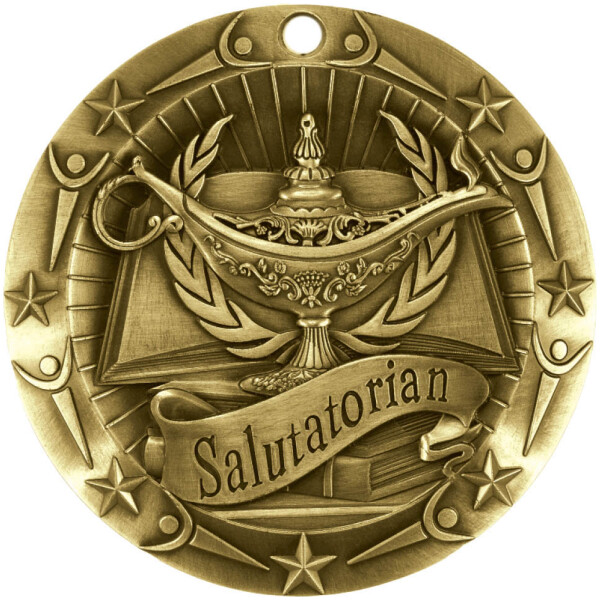 Antique Salutatorian World Class Medallion (3")