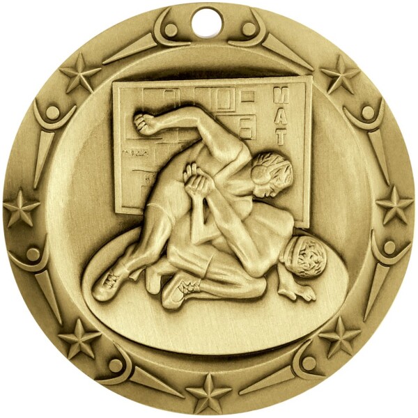 Antique Wrestling World Class Medallion (3")