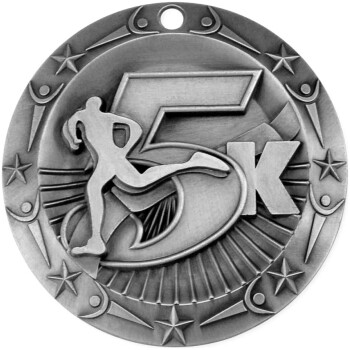 Antique Silver 5K World Class Medallion (3")