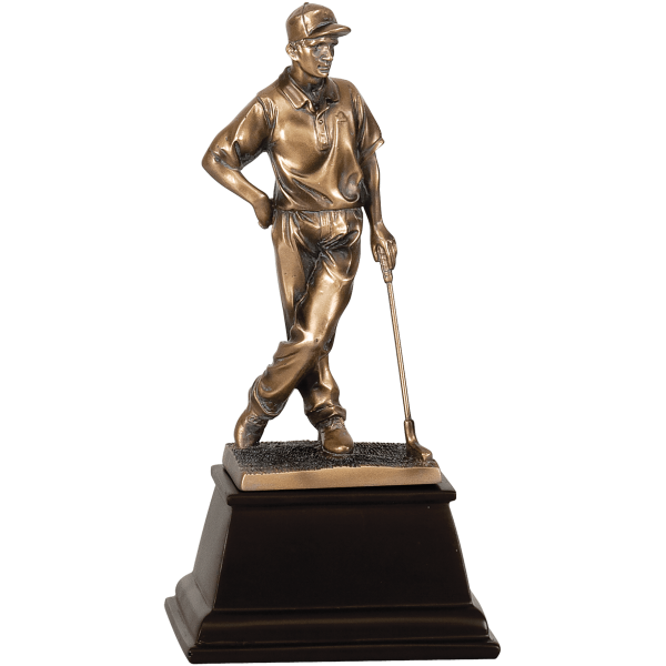9" Bronze Male Golf Resin Award