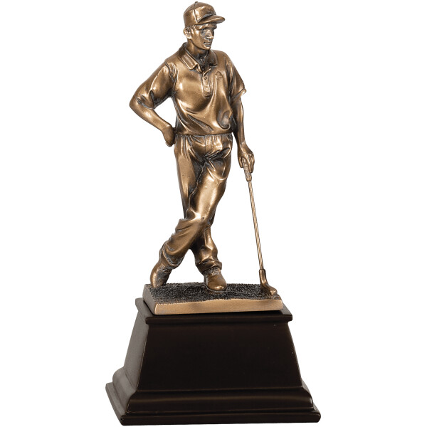 9" Bronze Male Golf Resin Award