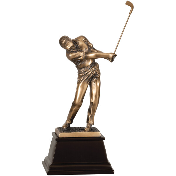 8 3/4" Bronze Male Golf Resin Award