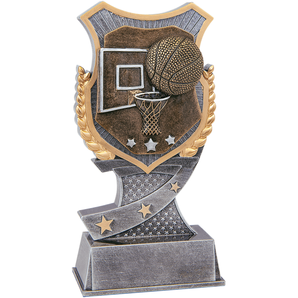 6" Basketball Shield Award