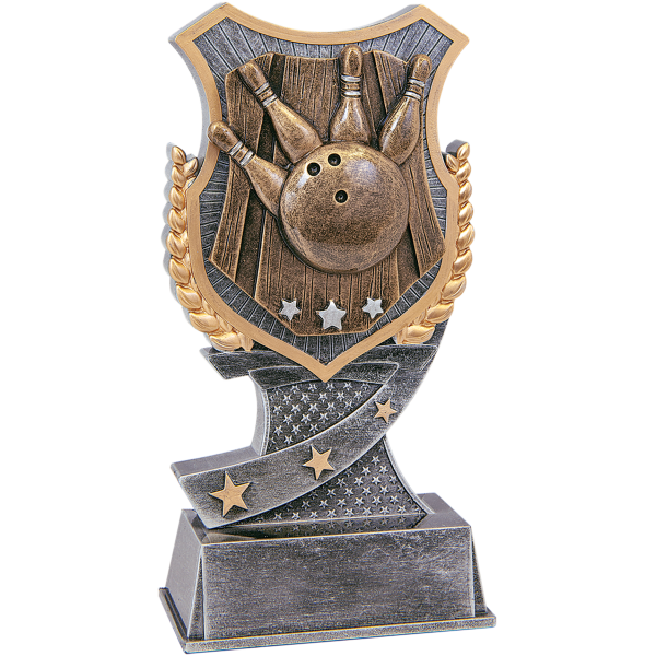 6" Bowling Shield Award