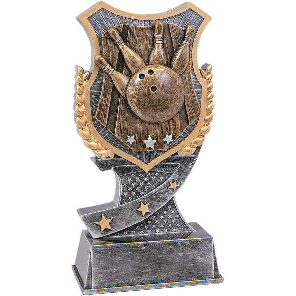 6" Bowling Shield Award