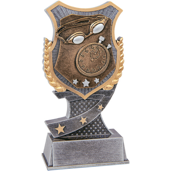 6" Swimming Shield Award