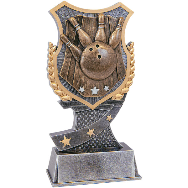 7" Bowling Shield Award
