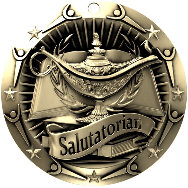 Antique Salutatorian World Class Medallion (3")